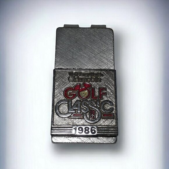 Vintage Money Clip Walt Disney Golf Classic Oldsmobile 1986 Mouse Ears RARE - Picture 8 of 9